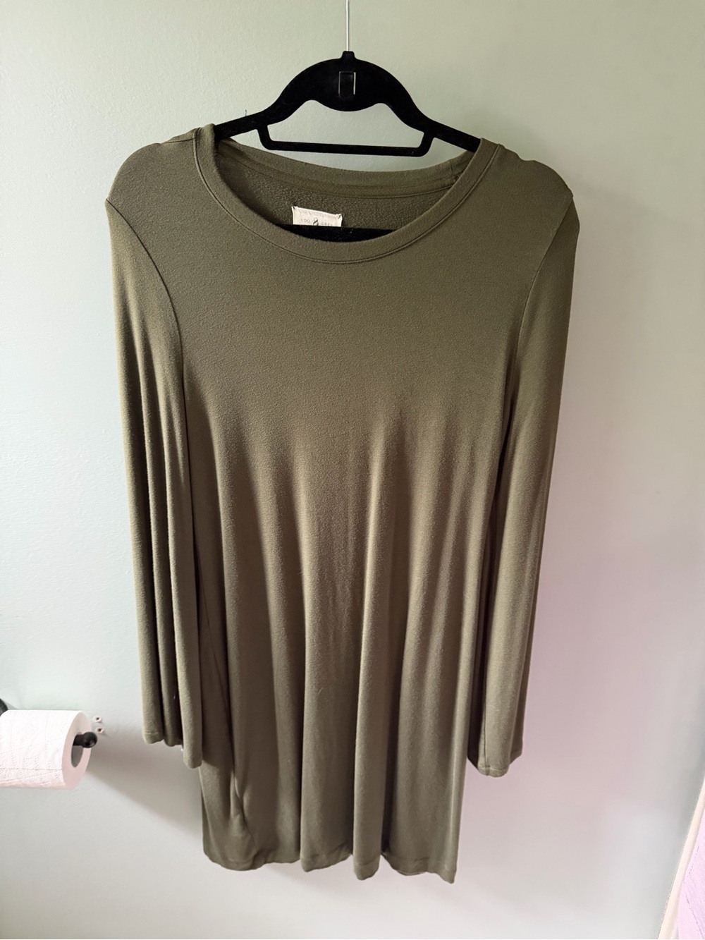 Lou & Grey Olive Long Sleeve Swing dress